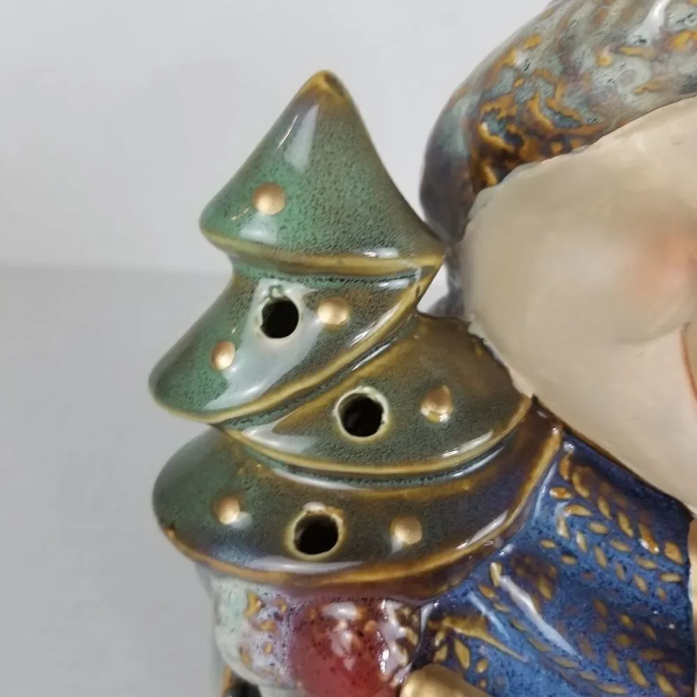 A‎ Snowman and His Tree Ceramic Lamp
